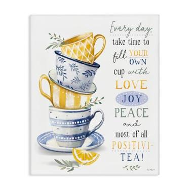 Imagem de Stupell Industries Arte de parede em tela de chá Fill Your Own Cup, design de Elizabeth Tyndall, 76 x 61 cm