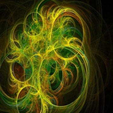 Imagem de Quadro Decorativo Abstrato Colorido com Estampa de Linhas e Curvas Black 30x30cm