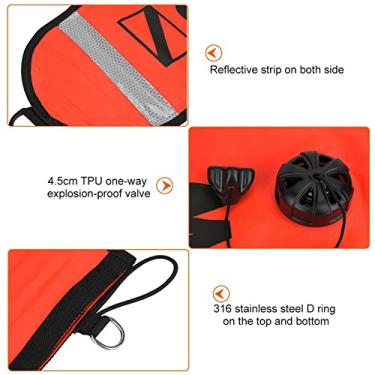 Imagem de Boia Inflável do Marcador do Sinal da Superfície de SMB do Mergulho Autónomo da Visibilidade Alta para a Segurança Subaquática (Vermelho)