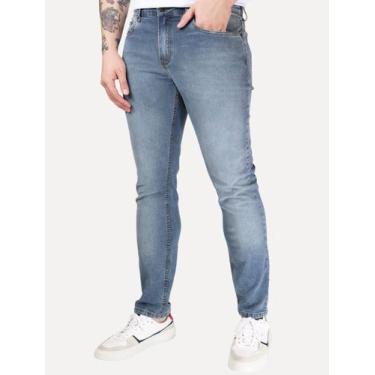 Imagem de Calça Tommy Jeans Masculina Slim Austin Azul Médio Tamanho Calças:42