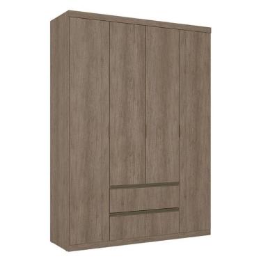 Imagem de Guarda Roupa Solteiro Nobre 4 Portas Rustic Acetinado - Thb