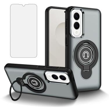 Imagem de Asuwish Capa de telefone para Samsung Galaxy S25 Edge 5G com protetor de tela de vidro temperado Suporte magnético fino suporte rígido híbrido capa de celular resistente S25Edge 25S S 25 25Edge 6,66