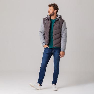 Imagem de Jaqueta Puffer com Moletom Masculina Urban Rock e Soda-Masculino