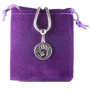 Imagem de Dave The Bunny Pulseira pequena de mãos dadas - Pulseira para os pais, Medium, Aço inoxidável, Sem Pedra Preciosa