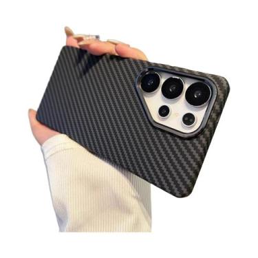 Imagem de Capa Magnética Magsafe De Plástico Com Textura De Fibra De Carbono E A