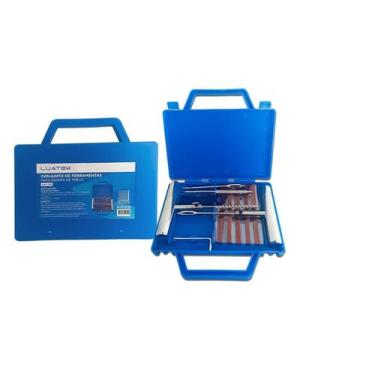 Imagem de Kit Reparo De Pneus Bicicleta Moto Carro 11 Peças Luatek - DMOTOPARTS