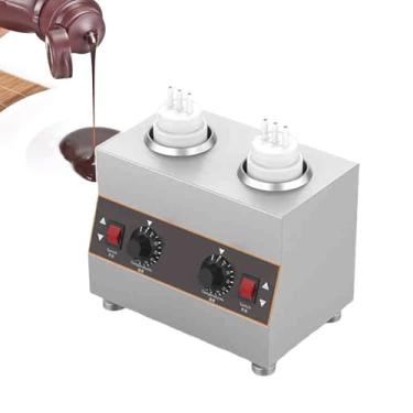 Imagem de CNAOHGHN Aquecedor EléTrico Comercial Para Molhos, MáQuina De ConservaçãO De Geleias E Doces, Temperatura AjustáVel De 30 A 85 °C, Dois MéTodos De Aquecimento Para Fondue, Sobremesas E Eventos