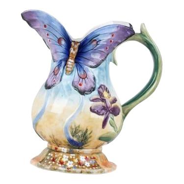 Imagem de IEUDNS Vaso decorativo de cerâmica para, decoração para casa, adereço para fotos, decoração de fazenda, presente, lareira, vaso de flores rústico, Style C