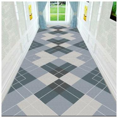 Imagem de SPXMQSS Tapetes de corredor para corredor, tapetes longos, tapetes de cozinha antiderrapantes tapete de cozinha tapete baixo para entrada lavanderia H 100 x 1000 cm