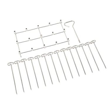 Imagem de Phefop Rack de Grelha para Fritadeira Com Suporte para Espeto, Rack Vertical para Churrasco Em Aço Inoxidável para DZ201 e DZ401 Foodi 8 Quart, Perfeito para Jantares Em Família e Churrascos