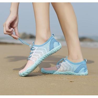 Imagem de Sapatos aquáticos de secagem rápida, meias aquáticas, antiderrapantes, para praia e homens, rosa, 9.5 Women/8.5 Men