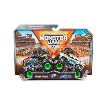 Imagem de 2 Carrinhos Grave Digger Vs Avenger 1:64 - Monster Jam