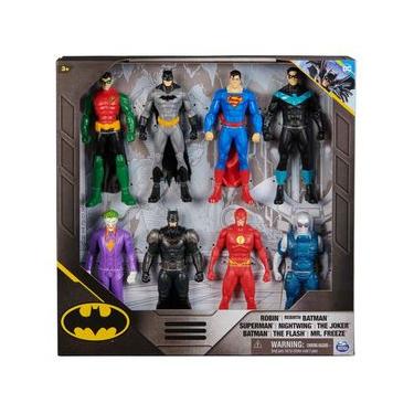 Imagem de 8 Bonecos Heróis E Vilões Da Dc De 15Cm - Batman