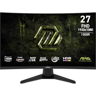 Imagem de MSI Monitor de jogos MAG 275CF X24 68.6 cm 1920 x 1080 (FHD), 240 Hz, sincronização adaptável, compatível com HDR, HDMI, porta VGA, montagem VESA, inclinação, moldura fina de 4 lados, 0,5 ms, preto