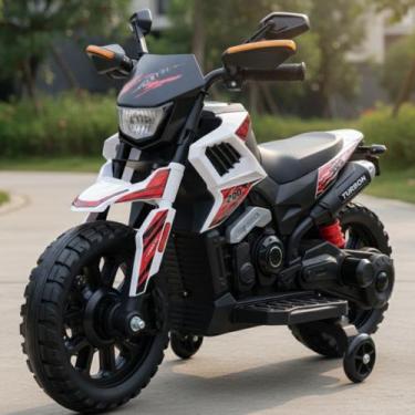 Imagem de Mini Moto Elétrica Esportiva Infantil com Luz Led Som Motor - Brinq Ki