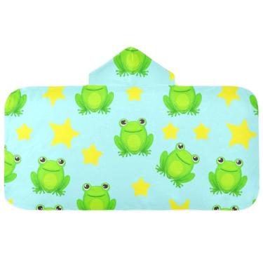 Imagem de Burbuja Toalha de banho com capuz de laço rosa para crianças, toalha de praia de pelúcia macia absorvente para chá de meninas e meninos 3-10 anos, 61 x 127 cm