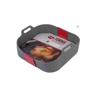 Imagem de WE DROP Protetor de Silicone para Air Fryer, 19cm, Quadrado, Resistente até 230°C, Reutilizável, Antiaderente