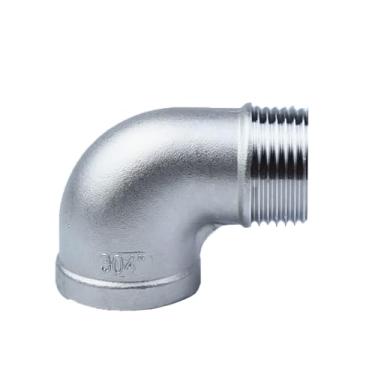 Imagem de 1pcs 304 Stainless Steel Fitting Converter, 1/8" 1/4" 3/8" 1/2" 3/4" 1" 1-1/4" 1-1/2" 2" Female x Male 90 Degree Elbow Connector, Water Pipe Connector(1 inch)