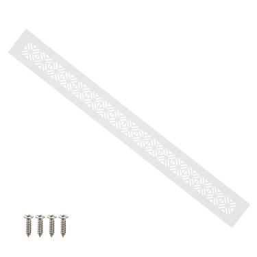 Imagem de PATIKIL Capa de ventilação de porta de 50 x 5 cm, 2 peças de capa de ventilação de grade de alumínio resistente com parafusos de montagem para porta de guarda-roupa de armário, cinza claro