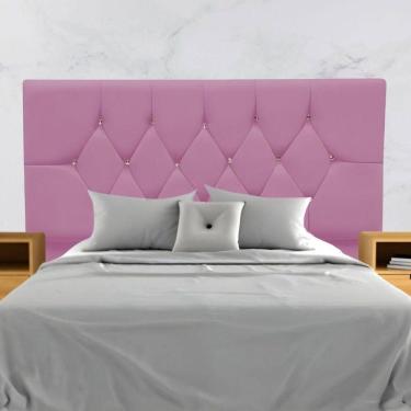 Imagem de Cabeceira Para Cama Box Estofada Casal 140 Cm Suede Isabela Rosa