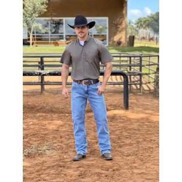 Imagem de Camisa Masculina Manga Curta Custom Fit Basica All Hunter, G, Chumbo