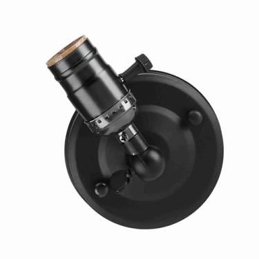 Imagem de HEEPDD Com Interruptor Liga/Desliga Ajustável Em 180 Graus Base E27 para Quarto, Cozinha, Banheiro, Corredor, Arandela Vintage, Luminária de Parede Industrial, Jardinagem (Preto)