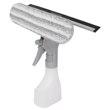 Imagem de Rodo Limpa Vidro com Recipiente Integrado, 250ml, Sortido, PP/PET/Microfibra/Alumínio/Borracha, 25x8x4.5cm