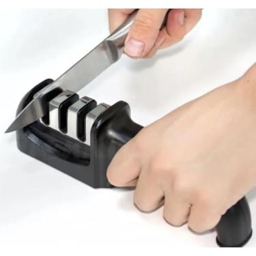 Imagem de Afiador de Facas 3 Estágios Inox Profissional Amolador