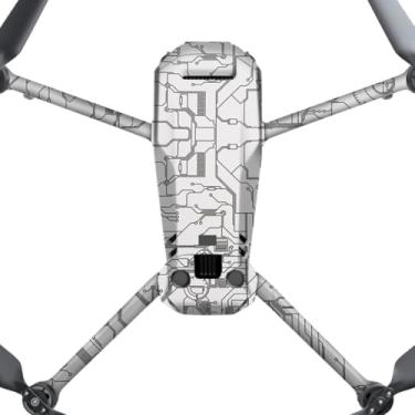 Imagem de Película antiarranhões Mavic 3 Pro para DJI Mavic 3 Pro Premium Adesivo Protetor Filme Fotográfico Equipamento de Vídeo Acessórios Decalques (Circuit White, para DJI Mavic 3 Pro)