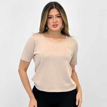 Imagem de Blusa Via Tricot Básica Modal Manga Curta Feminina-Feminino