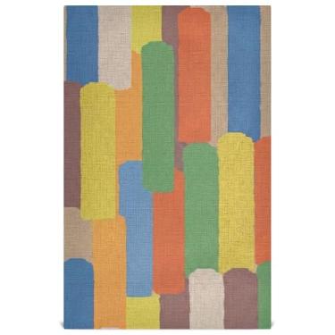 Imagem de Joisal Toalhas de chá bonito abstrato colorido pincel verde panos de prato para cozinha panos de lavar louça decorativos reutilizáveis absorventes 45 x 71 cm, 6 pacotes