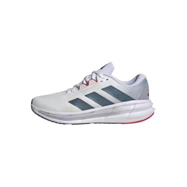 Imagem de adidas Tênis de corrida masculino Questar 3, Branco/preto/rubi puro, 35
