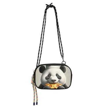 Imagem de Bolsa transversal Penda Bear Chef Pizza bolsa feminina pequena bolsa de telefone com alça floral lindas bolsas de ombro bolsas de ombro