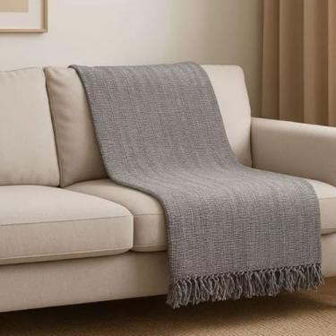 Imagem de Manta para Sofá Gigante，Manta para Sofá Grande 3,00m x 1,80m – Proteção Prática e Toque Decorativo em Algodã(Cinza Mescla)