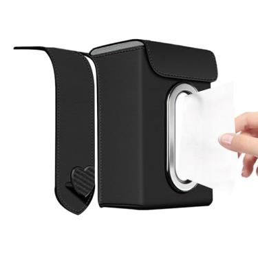 Imagem de Porta-guardanapos de - Organizador de facial com 2 ganchos, dispensador de lenços para - para encosto de cabeça no banco traseiro, viagem, interior, caminhão, SUV