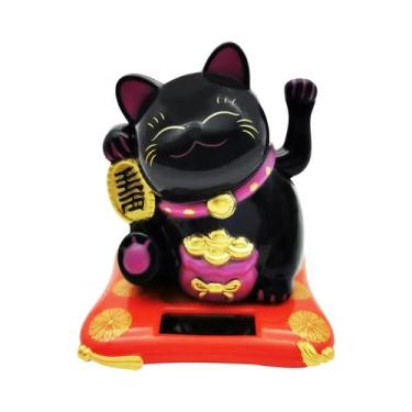 Imagem de Mini Estátua De Gato Da Sorte De 2,9 Polegadas Com Mão Acenando, Decor
