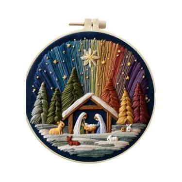 Imagem de Kit De Bordado DIY De Natal Amigável Para Iniciantes Com Manual De Ins