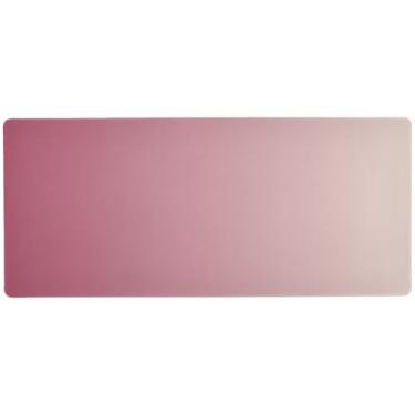 Imagem de Mouse pad gradiente rosa antiderrapante, mouse pad grande, 90 x 40 cm, superfície lisa para controle de precisão