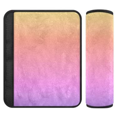 Imagem de Joitme Almofada de cinto de segurança Pin'k gradiente amarelo com dois pacotes, almofada de alça de ombro pequena, adequada para vários usos, almofadas de alça de mochila