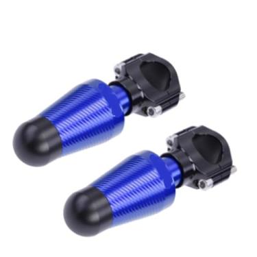 Imagem de Barras de colisão de fixação para motocicleta, proteções antiimpacto de liga de alumínio resistente para tubos de 25 mm-32 mm, conjunto universal de 2 (modelo A: par grande/ajuste azul diâmetro do