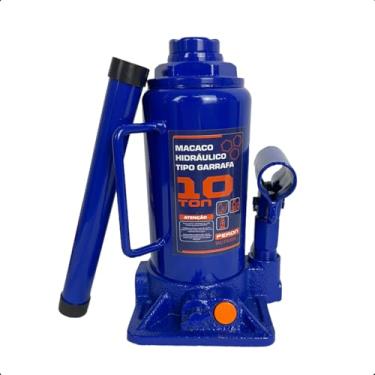 Imagem de Macaco Garrafa Hidráulico 10 Toneladas Feron Reforçado para Elevação Pesada Automotiva, Industrial e Profissional