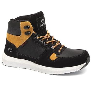 Imagem de Tênis Landfeet Original Cano Alto Cushy #01 (38, Preto+Amarelo)