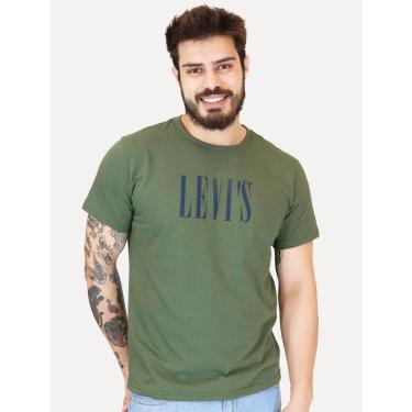 Imagem de Camiseta Levis Masculina Standard Relaxed Blu Center Logo Verde-Masculino