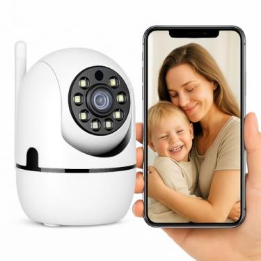 Imagem de Câmera Babá Eletrônica Wi-Fi com Microfone, Visão Noturna e Detecção de Movimento – Monitoramento Inteligente de Bebês e Pets. (Bivolt)
