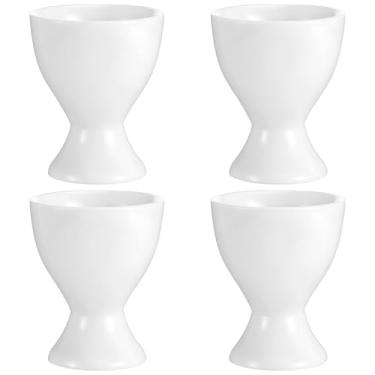 Imagem de iplusmile 4 peças de copos de cerâmica contemporâneos elegantes suportes para ovos para café da manhã e brunch fácil de limpar decoração de cozinha encantadora