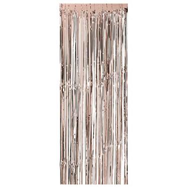 Imagem de Cortina de Franja Lâmina Metálica Tinsel Brilhante Janela Porta Painel Fundo Parede Decoração para Casamento Aniversário Festa Estúdio Fotos DIY