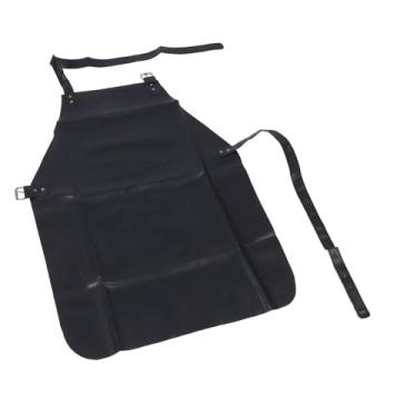 Imagem de Dioche Avental de Barbeiro para Estilista de Cabelo Profissional Com 7 Bolsos de Ferramentas para Salão de Beleza e Uso Doméstico Material PU Preto 78 X 58 X 30 Cm