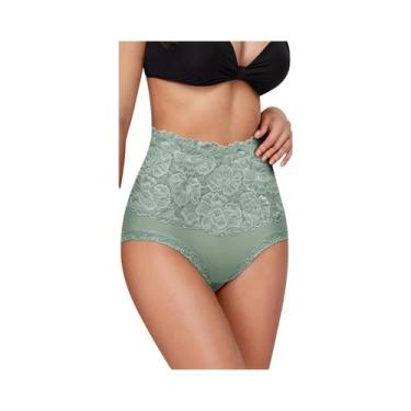 Imagem de Calcinhas De Renda De Cintura Alta 4 Peças Para Mulheres Com Padrão Ja