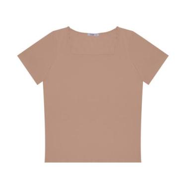 Imagem de Blusa Feminina Plus Size Secret Glam Marrom, Plus G1, Marrom