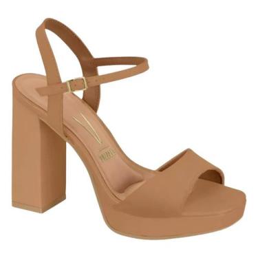 Imagem de Sandália Vizzano Meia Pata Plataforma Conforto 6551100, 37, Camel